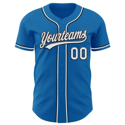 Custom Blue White Black Baseball Jersey for Men and Women Personalized Blue White-Black Baseball Jersey