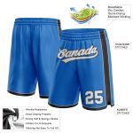Custom Basketball Shorts with Team Name and Number in Blue, White, Black, Gray - Personalized Authentic Athletic Gear Personalized