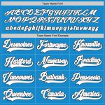 Custom Personalized Hockey Jersey - Blue White and Black Design Personalized Blue White-Black Hockey Jersey