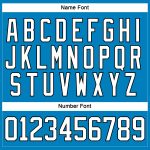 Personalized Hockey Jersey - Blue White Black Lace Neck Design, Customizable Sports Apparel Personalized Blue White-Black