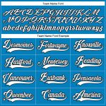 Custom Name and Number Personalized Hockey Jersey - Blue White Black Lace Neck Team Gear Personalized Blue White-Black Hockey