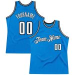 Personalized Basketball Jersey Blue White-Black Throwback Style 3 for Men Personalized Blue White-Black Throwback Basketball
