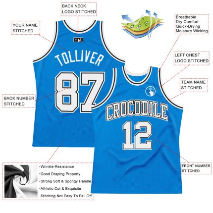 Personalized Blue Black Basketball Jersey for Men - Retro Throwback Style 4 Personalized Blue White-Black Throwback Basketball