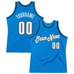 Customizable Blue Black White Throwback Basketball Jersey for Men and Women Personalized Blue White-Black Throwback Basketball