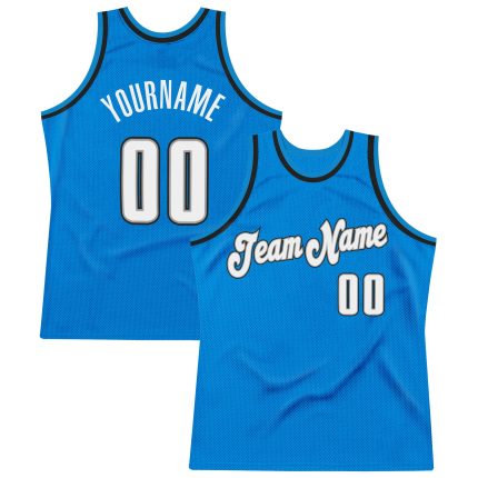 Customizable Blue Black White Throwback Basketball Jersey for Men and Women Personalized Blue White-Black Throwback Basketball
