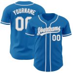 Custom Blue White Gray Baseball Jersey for Men, Women, Kids - Personalized Sports Apparel Personalized Blue White-Gray Baseball