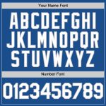 Personalized Blue White Gray Mesh Baseball Jersey - Throwback Style Personalized Blue White-Gray Mesh Throwback Baseball