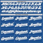 Personalized Blue White Gray Mesh Baseball Jersey - Throwback Style Personalized Blue White-Gray Mesh Throwback Baseball