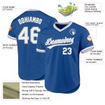 Personalized Blue Gray Throwback Baseball Jersey for Men, Women, Kids - Customizable Team Apparel Personalized Blue White-Gray