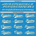 Custom Personalized Hockey Jersey with Name and Number - Blue and Kelly Green Design Personalized Blue White-Kelly Green