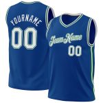 Personalized Blue White Kelly Green Throwback Basketball Jersey for Men 3 Personalized Blue White-Kelly Green Throwback Basketball
