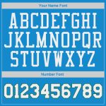 Personalized Throwback Basketball Jersey - Blue and Kelly Green Design Personalized Blue White-Kelly Green Throwback Basketball