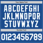 Customizable Blue and Light Blue Authentic Throwback Baseball Jersey with Name and Number - Team Apparel Personalized Blue