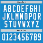Personalized Hockey Jersey in Blue and White Light Blue Colors Personalized Blue White-Light Blue Hockey Jersey
