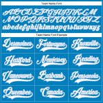 Custom Name and Number Personalized Hockey Jersey - Blue & Light Blue Lace Neck Team Apparel Personalized Blue White-Light