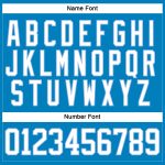 Custom Name and Number Personalized Hockey Jersey - Blue & Light Blue Lace Neck Team Apparel Personalized Blue White-Light