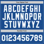 Personalized Basketball Jersey 3 - Blue & Light Blue Throwback Design Personalized Blue White-Light Blue Throwback Basketball