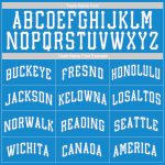 Personalized Throwback Basketball Jersey in Blue and Light Blue for Men and Women Personalized Blue White-Light Blue Throwback