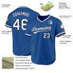 Custom Blue White-Navy Throwback Baseball Jersey - Personalized Sports Apparel Personalized Blue White-Navy Throwback Baseball