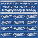Custom Blue White-Navy Throwback Baseball Jersey - Personalized Sports Apparel Personalized Blue White-Navy Throwback Baseball