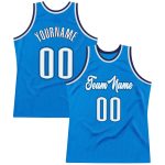 Personalized Throwback Basketball Jersey in Blue White-Navy for Men, Customizable Design - Size 2 Personalized Blue White-Navy