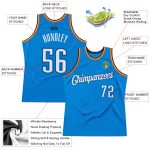 Personalized Blue White Navy Basketball Jersey - Throwback Style Personalized Blue White-Navy Throwback Basketball Jersey