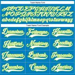 Custom Name and Number Hockey Jersey - Personalized Blue White Neon Green Lace Neck Team Gear Personalized Blue White-Neon
