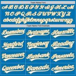 Personalized Blue White Old Gold Baseball Jersey - Custom Team Apparel for Fans Personalized Blue White-Old Gold Baseball