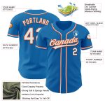 Personalized Blue and White Orange Baseball Jersey for Custom Team Apparel Personalized Blue White-Orange Baseball Jersey