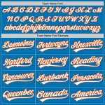 Personalized Blue and White Orange Baseball Jersey for Custom Team Apparel Personalized Blue White-Orange Baseball Jersey