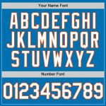 Personalized Blue and White Orange Baseball Jersey for Custom Team Apparel Personalized Blue White-Orange Baseball Jersey