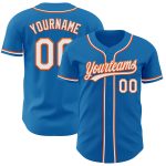 Personalized Blue and White Orange Baseball Jersey for Custom Team Apparel Personalized Blue White-Orange Baseball Jersey
