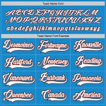 Personalized Blue and Orange Hockey Jersey Custom Name and Number 2 Personalized Blue White-Orange Hockey Jersey 2