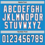 Personalized Blue and Orange Hockey Jersey Custom Name and Number 2 Personalized Blue White-Orange Hockey Jersey 2