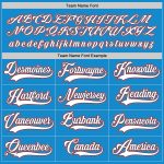 Custom Name Number Hockey Jersey Personalized Blue White Orange Team Personalized Blue White-Orange Hockey Jersey Team Custom