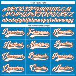 Personalized Blue White Orange Hockey Jersey with Lace Neck Design Personalized Blue White-Orange Hockey Lace Neck Jersey