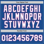 Custom Basketball Jersey with Personalized Name and Number - Blue White Pink Authentic Throwback Style Personalized Blue