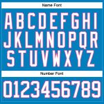 Personalized Hockey Jersey with Blue White and Pink Lace Neck Design Personalized Blue White-Pink Hockey Lace Neck Jersey