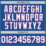 Custom Personalized Baseball Jersey with Blue, White, and Pink Mesh - Authentic Throwback Team Name & Number Personalized