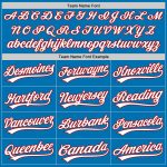 Custom Team Baseball Jersey - Personalized Blue Red White Authentic with Name & Number Personalized Blue White-Red Authentic