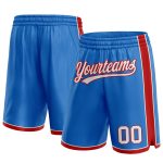 Personalized Blue and Red Basketball Shorts for Men | Custom Athletic Wear Personalized Blue White-Red Basketball Shorts
