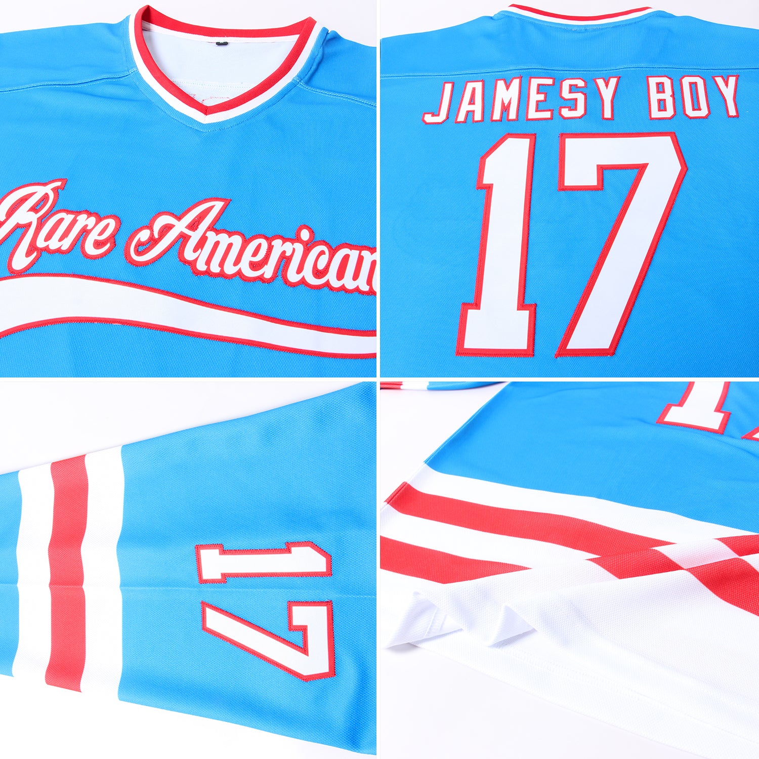 Custom Blue Red White Hockey Jersey for Fans and Players Personalized Blue White-Red Hockey Jersey - Image 5