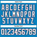 Personalized Hockey Jersey with Blue, White, and Red Lace Neck Design Personalized Blue White-Red Hockey Lace Neck Jersey