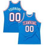 Personalized Blue Red Throwback Basketball Jersey - Custom Team Apparel 2 Personalized Blue White-Red Throwback Basketball