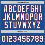 Personalized Throwback Basketball Jersey in Blue White Red for Men, Size 3 Personalized Blue White-Red Throwback Basketball