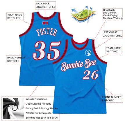 Customizable Blue Red White Throwback Basketball Jersey for Fans Personalized Blue White-Red Throwback Basketball Jersey