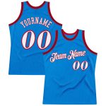 Customizable Blue Red White Throwback Basketball Jersey for Fans Personalized Blue White-Red Throwback Basketball Jersey