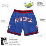 Custom Blue Red Throwback Basketball Shorts for Men - Personalized Sportswear Personalized Blue White-Red Throwback Basketball