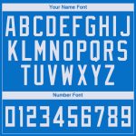 Personalized Basketball Jersey Round Neck Blue White - Custom Team Uniform 2 Personalized Blue White Round Neck Basketball