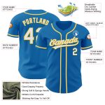 Custom Blue White Yellow Baseball Jersey - Personalized Sports Apparel Personalized Blue White-Yellow Baseball Jersey